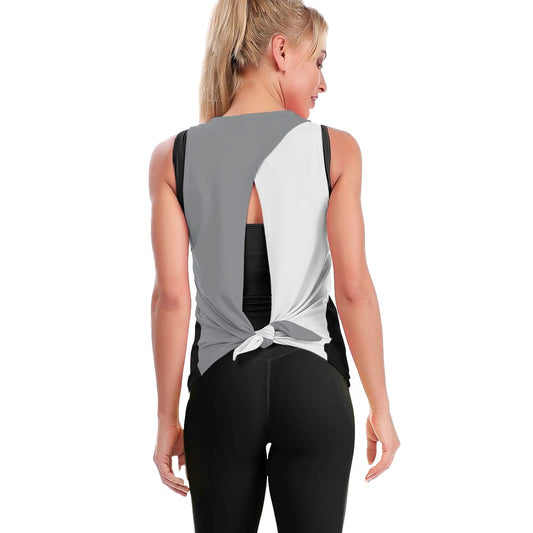 Dizzy Pickle Lesia BGW Solid Women's Pickleball Sweat-Absorbing Sleeveless Tie-Back Vest