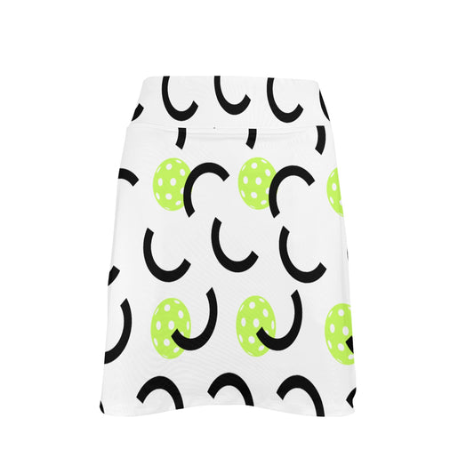 Dizzy Pickle Believe White Women's Pickleball 18" Athletic Skort with Inner Shorts and Two Ball Pockets