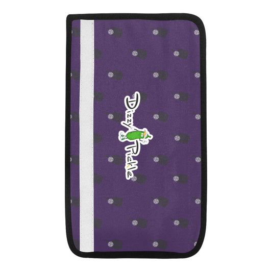 Dizzy Pickle Lynne Purple Paddles Car Seat Belt Cover 7" x 12.6"