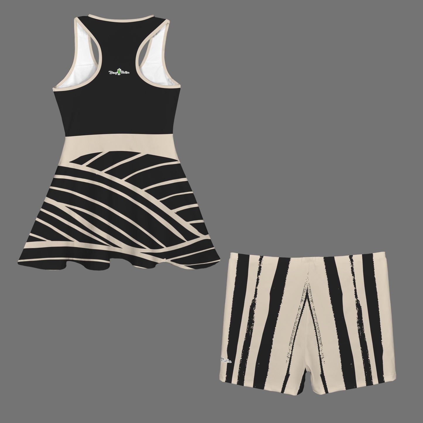 Dizzy Pickle Women's Razor Back Front Zip 2-in-1 Tank Dress and Shorts