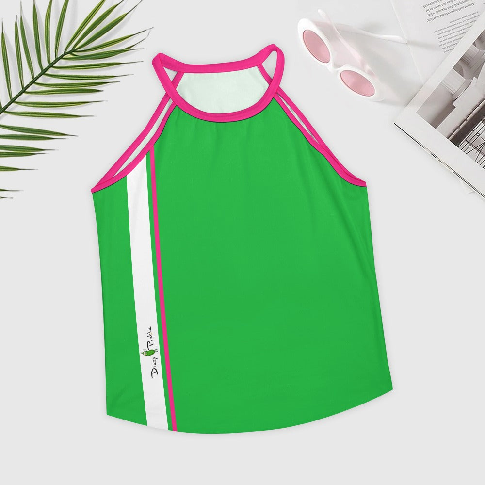 Dizzy Pickle PICKLEBALL Striped 9823 Women's Pickleball Crew Neck Sleeveless Vest