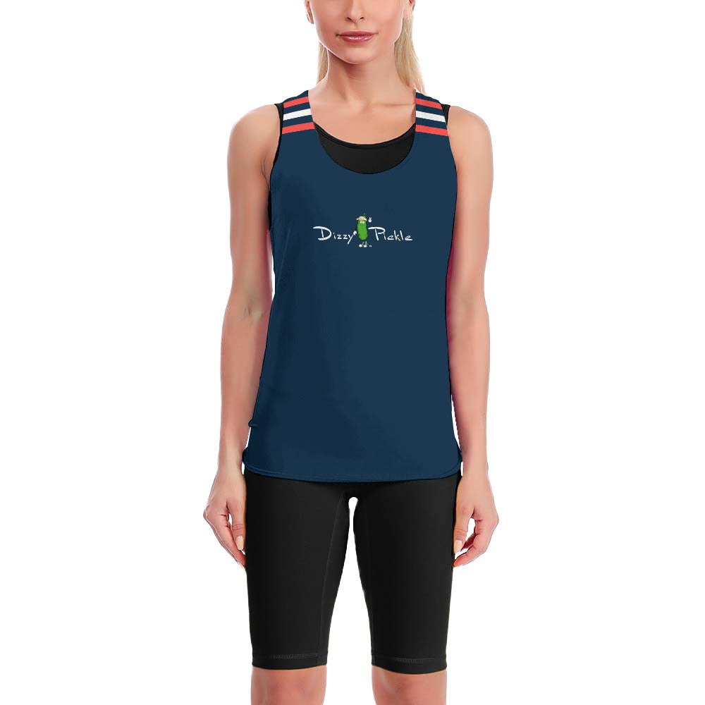 Dizzy Pickle Van Tri-Solid Women's Pickleball Sweat-Absorbing Sleeveless Tie-Back Vest