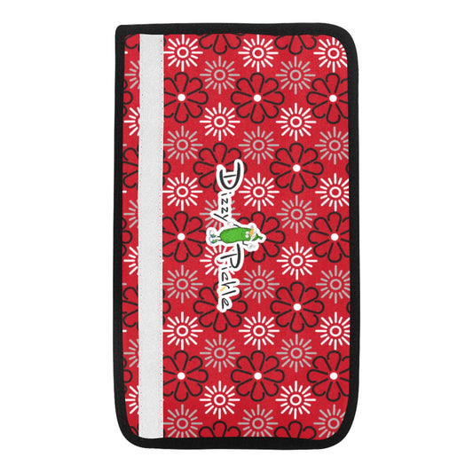 Dizzy Pickle April Red Car Seat Belt Cover 7" x 12.6"