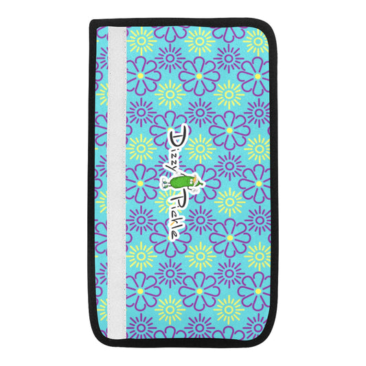 Dizzy Pickle April Teal Car Seat Belt Cover 7" x 12.6"