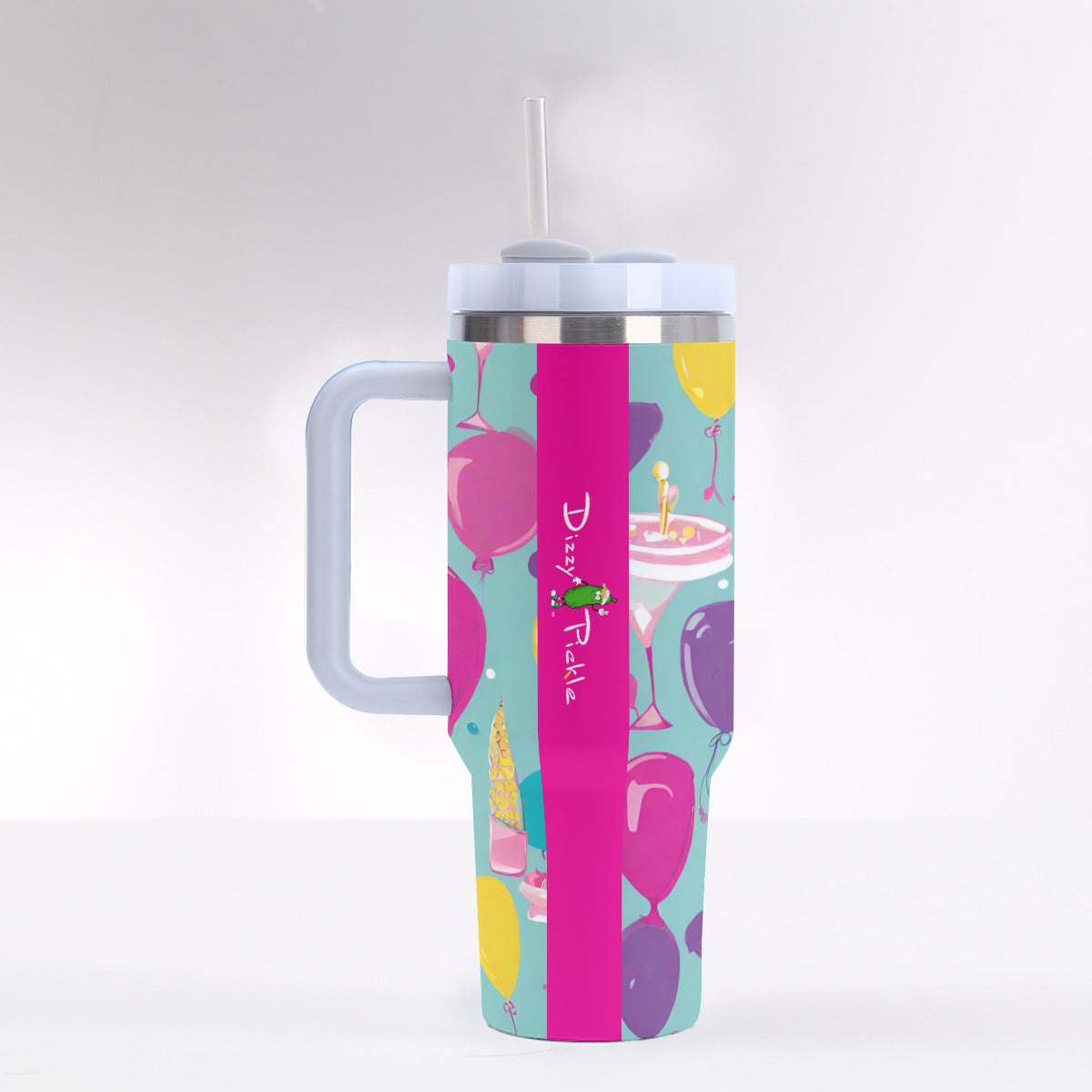 Dizzy Pickle Let's Party 40 oz. Mega Pickleball Insulated Tumbler with Handle