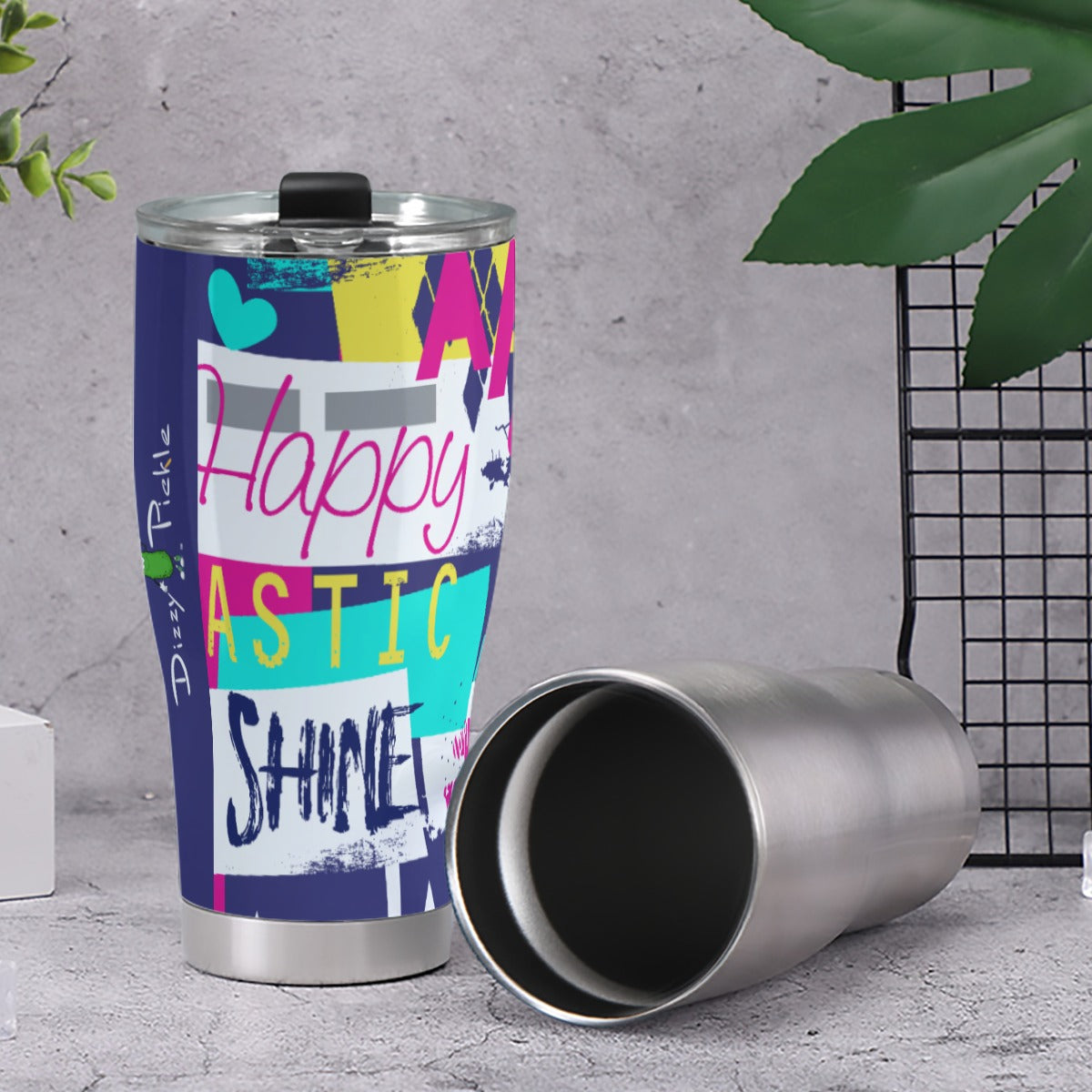 Dizzy Pickle Graffiti 6JNUG Pickleball 30oz Insulated Tumbler 3.94"x7.87"x2.95"