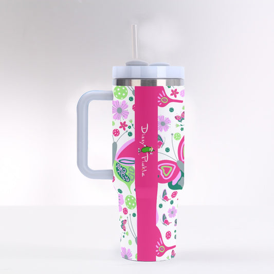 Dizzy Pickle Penny Butterflies PG 40 oz. Mega Pickleball Insulated Tumbler with Handle
