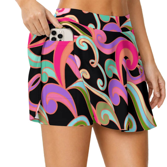 Dizzy Pickle Anna Black Women's (16" - 17") Active A-Line Swing Pickleball Skort