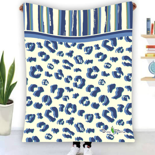 Dizzy Pickle Anne Animal Print Pickleball Courtside Flannel Blanket