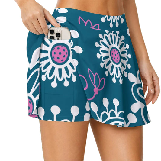 Dizzy Pickle Coming Up Daisies TP Women's (16" - 17") Active A-Line Swing Pickleball Skort