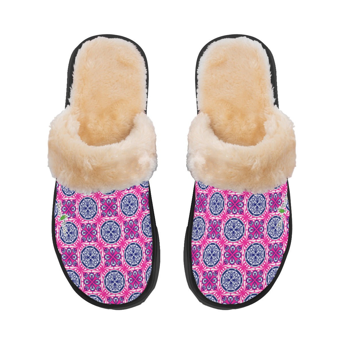 Dizzy Pickle Tracy Pink Women's Pickleball Plush Slippers