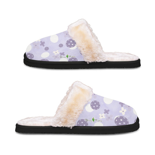 Dizzy Pickle Sophie Blooms and Balls Women's Pickleball Plush Slippers