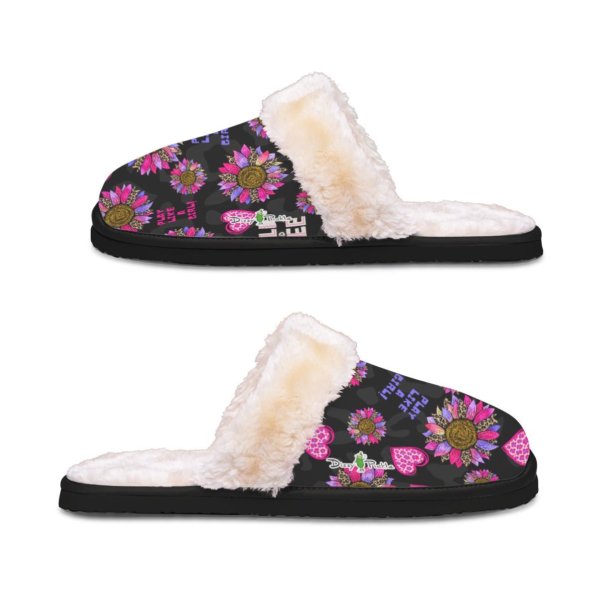 Dizzy Pickle Amber Wild and Free Women's Pickleball Plush Slippers