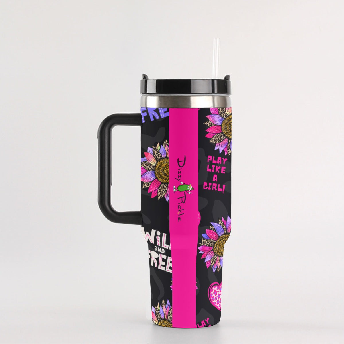 Dizzy Pickle Amber Wild and Free 40 oz. Mega Pickleball Insulated Tumbler with Handle