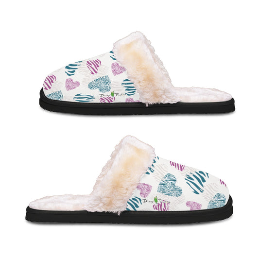 Dizzy Pickle Shelley Deep White Women's Pickleball Plush Slippers