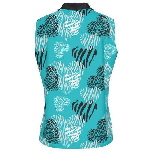 Dizzy Pickle Shelley Turquoise Women's Pickleball Sleeveless Polo Shirt