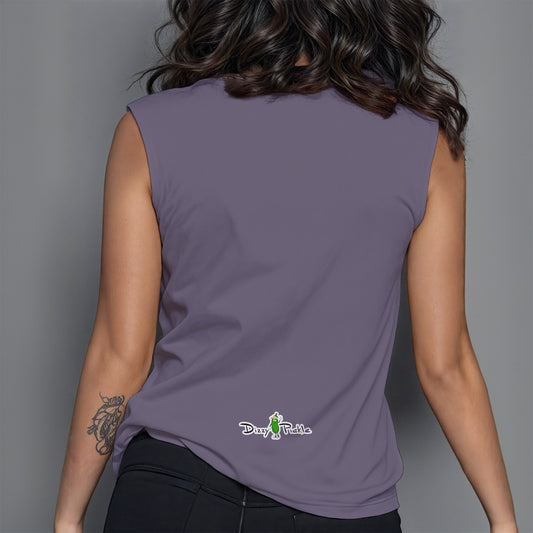 Dizzy Pickle DZY P Classic Fog Women's Pickleball Crew Neck Sleeveless Premium T-Shirt