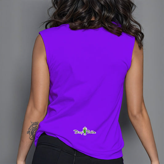 Dizzy Pickle DZY P Classic Grape Women's Pickleball Crew Neck Sleeveless Premium T-Shirt