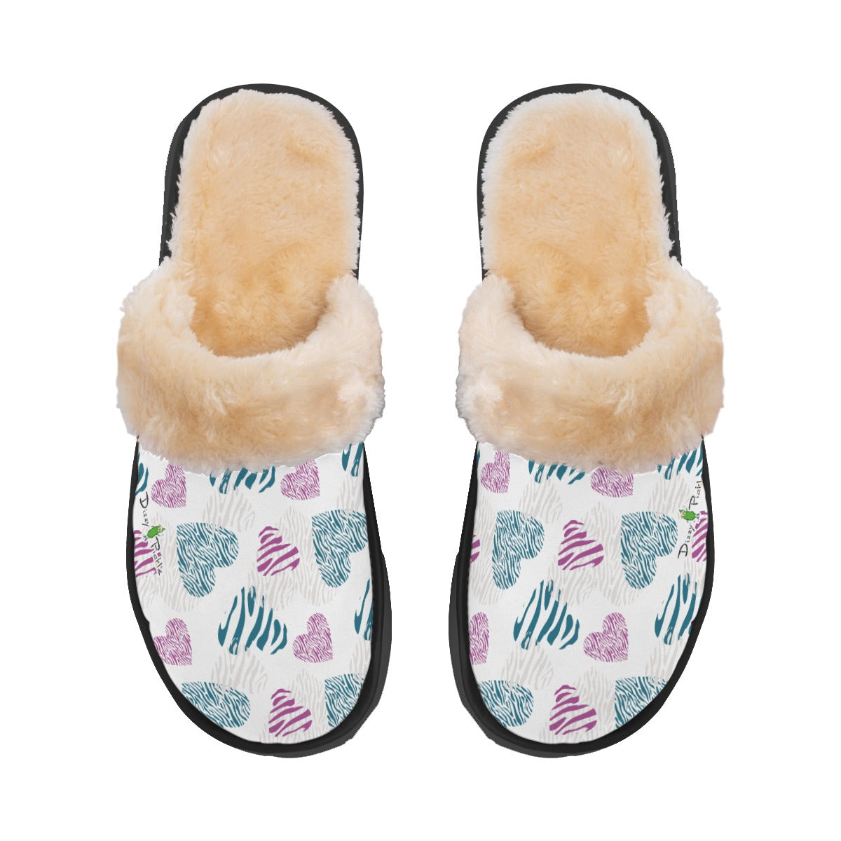 Dizzy Pickle Shelley Deep White Women's Pickleball Plush Slippers