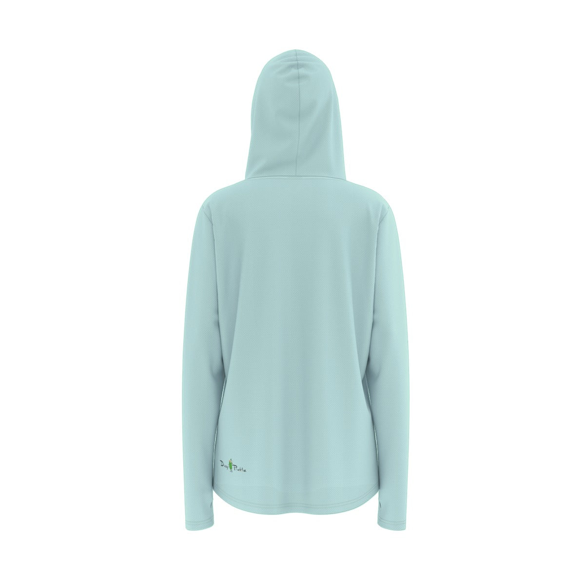 Dizzy Pickle DZY P Classic Mint Women's Pickleball Sunscreen Sports Hoodie with Thumb Holes