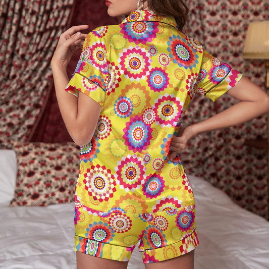 Dizzy Pickle Hannah Blooms Women's Pajama Set Shorts