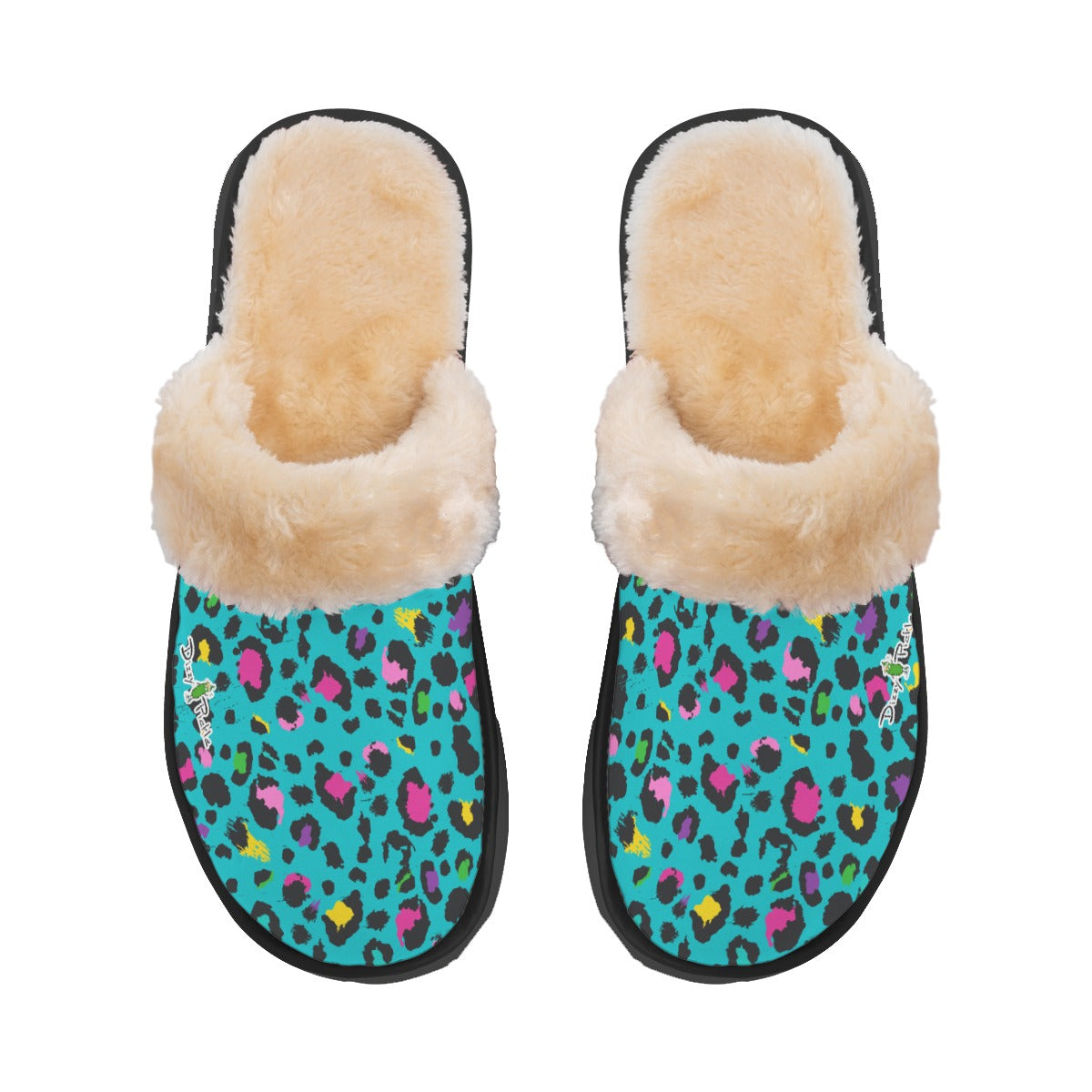 Dizzy Pickle Amber Cool Teal Women's Pickleball Plush Slippers