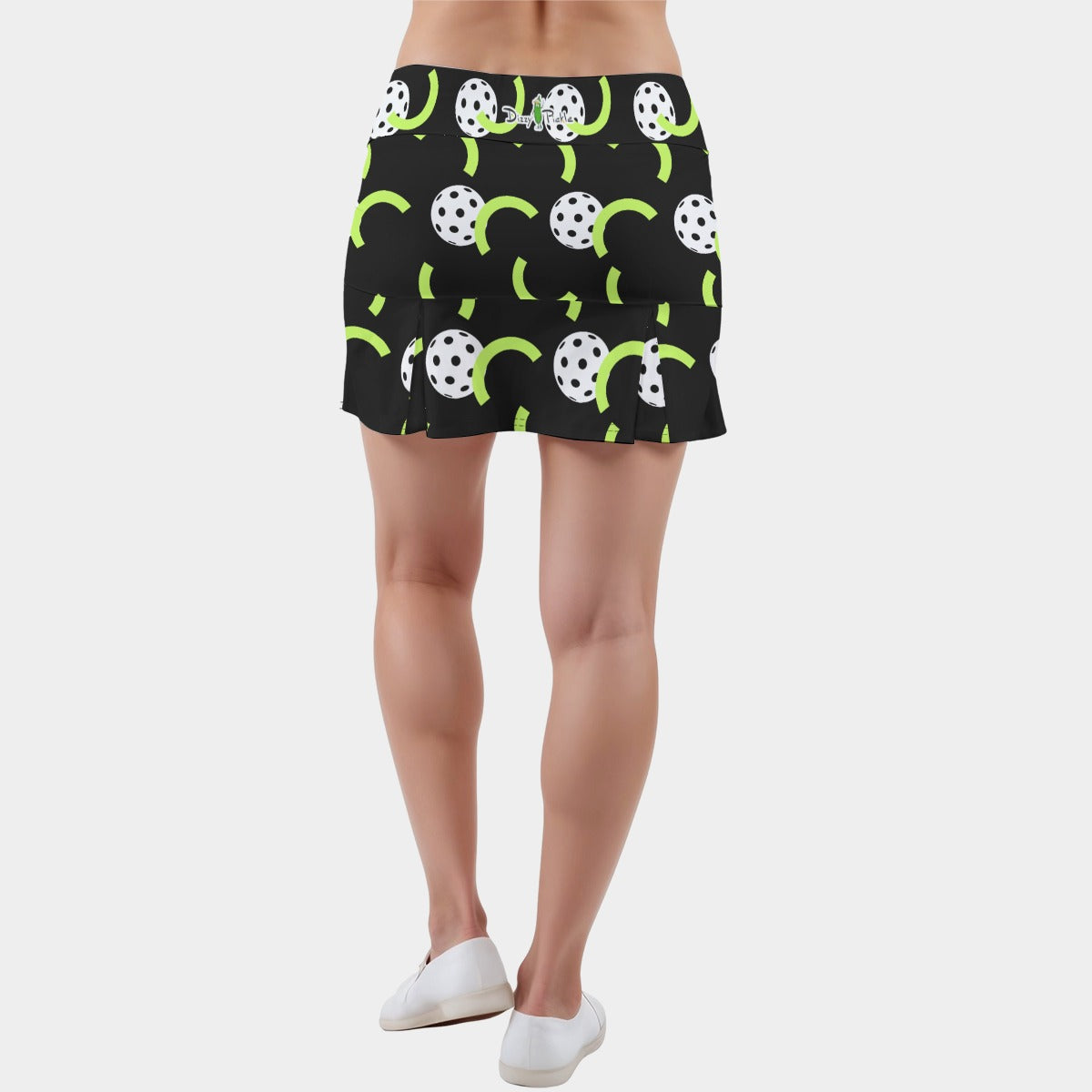 Dizzy Pickle Believe Black Women's 15" Classic Pickleball Skort with Shorts