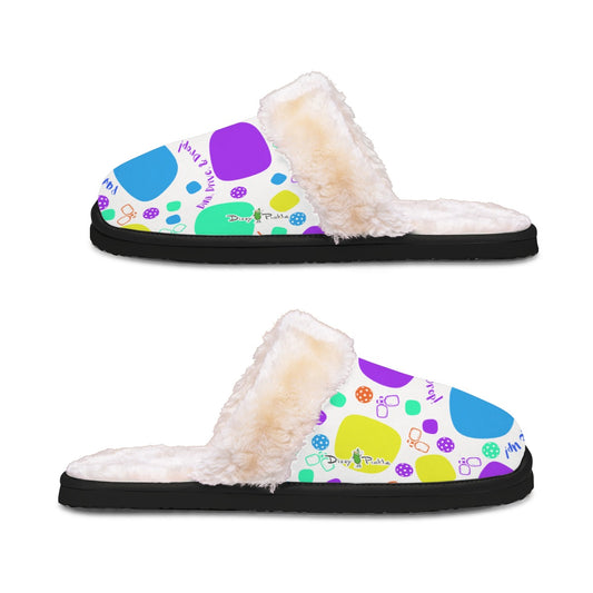 Dizzy Pickle Sharon Paddle Up! Women's Pickleball Plush Slippers