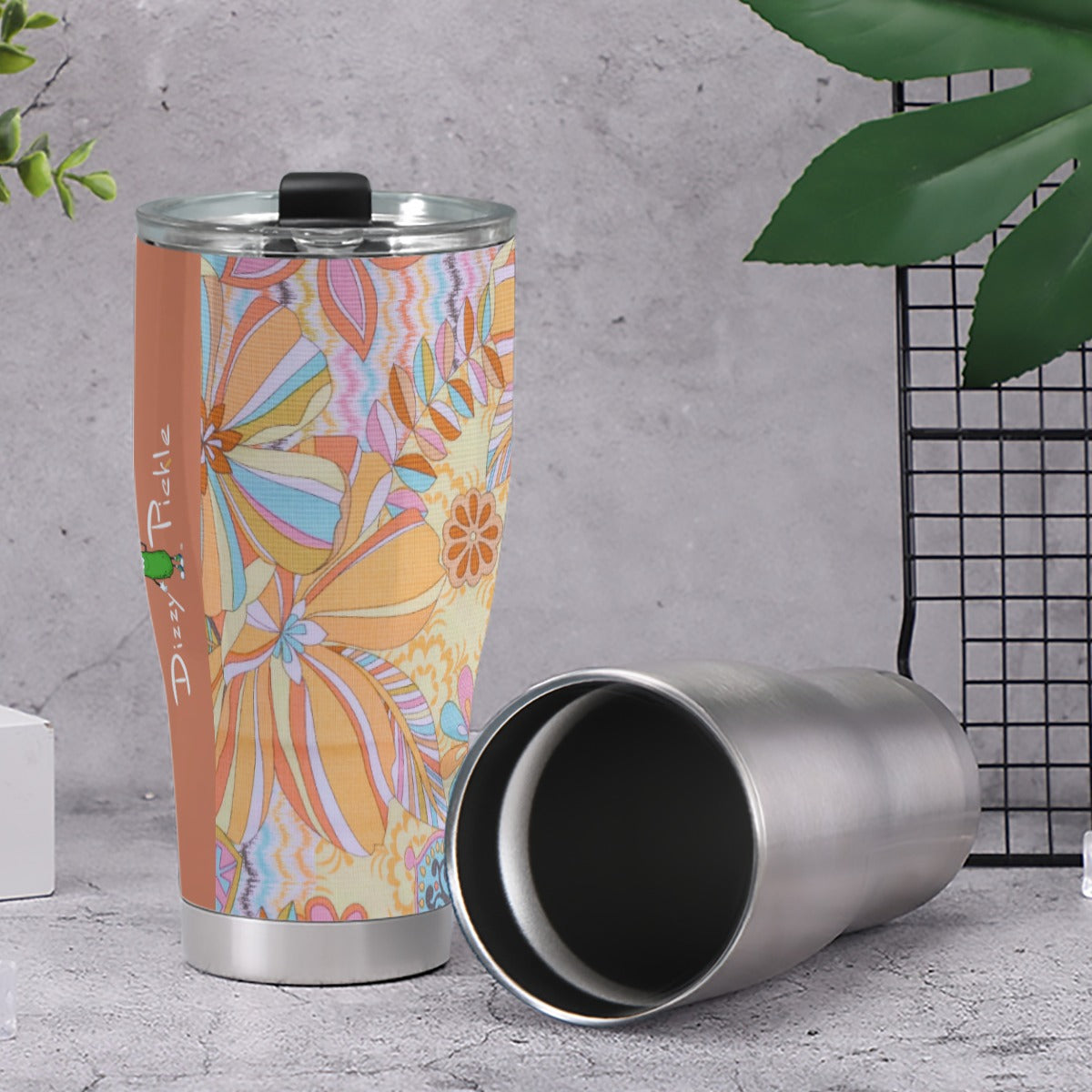 Dizzy Pickle Petals 6JV76 Pickleball 30oz Insulated Tumbler 3.94"x7.87"x2.95"