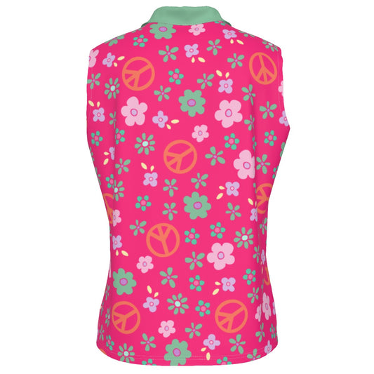 Dizzy Pickle Hope Rose Women's Pickleball Sleeveless Polo Shirt
