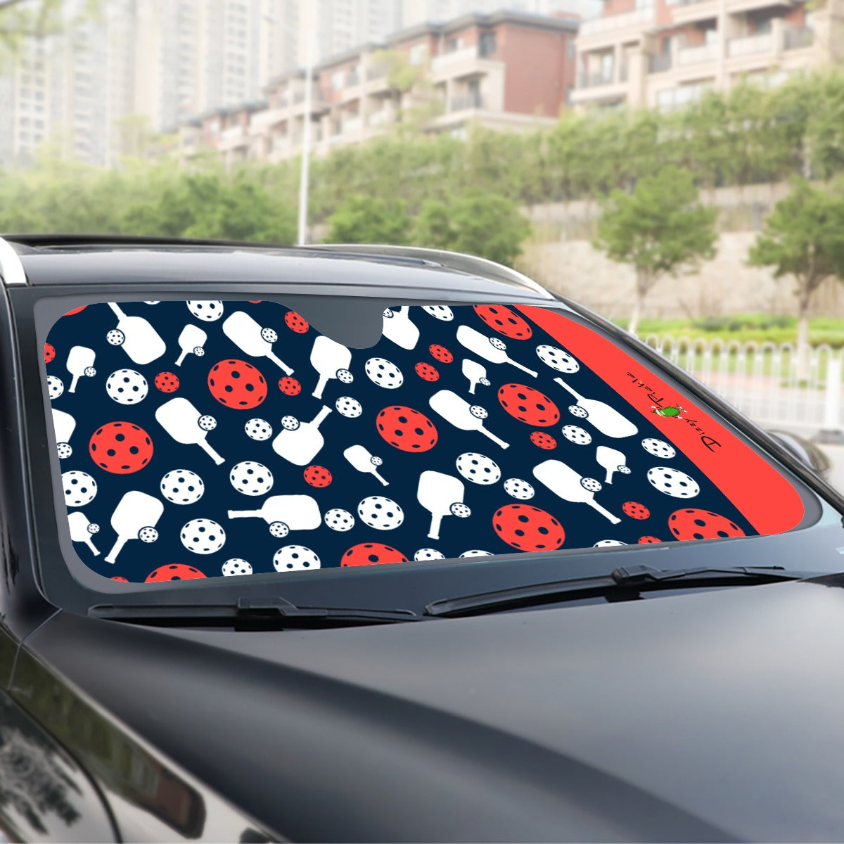 Dizzy Pickle Van Paddles and Balls Pickleball Windshield Sunshade