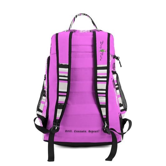 Dizzy Pickle Shelley Pink Large Courtside Pickleball Multi-Compartment Backpack with Adjustable Straps