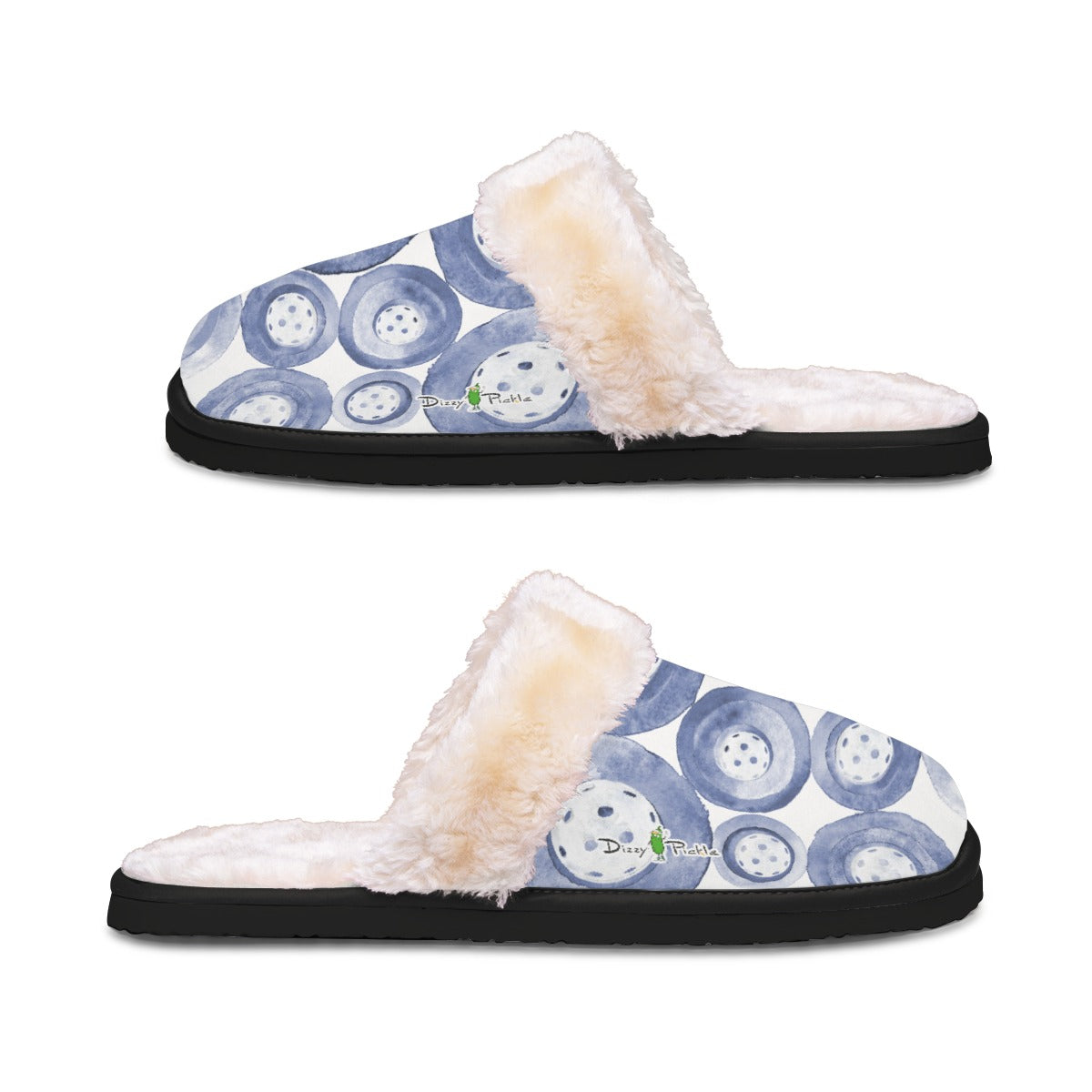 Dizzy Pickle Heidi BW Women's Pickleball Plush Slippers