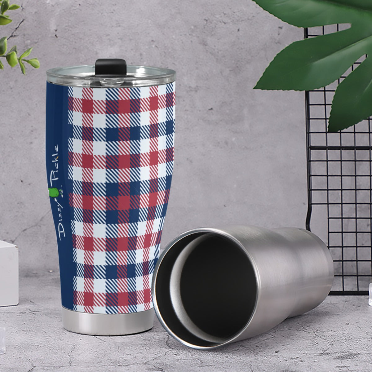 Dizzy Pickle Let's GEO 6JV9V Pickleball 30oz Insulated Tumbler 3.94"x7.87"x2.95"