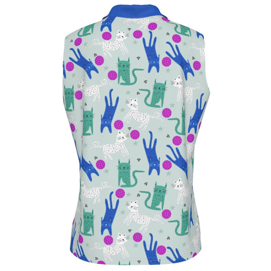 Dizzy Pickle GrayC Women's Pickleball Sleeveless Polo Shirt