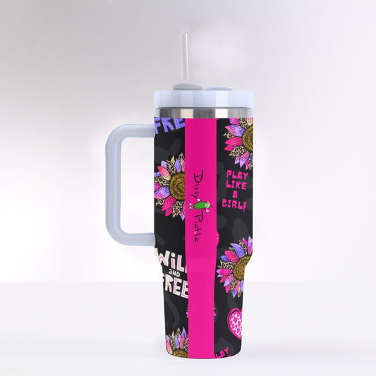 Dizzy Pickle Amber Wild and Free 40 oz. Mega Pickleball Insulated Tumbler with Handle