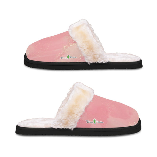 Dizzy Pickle Barbara Sweet Rose Champagne Women's Pickleball Plush Slippers