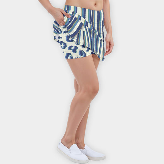 Dizzy Pickle Anne Stripes Women's 15" Classic Pickleball Skort with Shorts