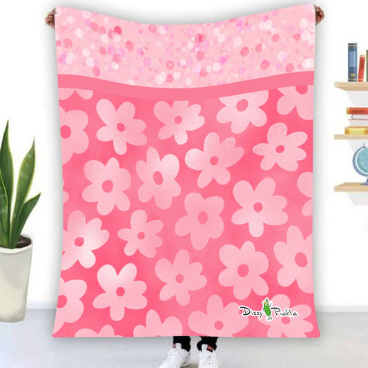 Dizzy Pickle Adleigh Blooms Pickleball Courtside Flannel Blanket