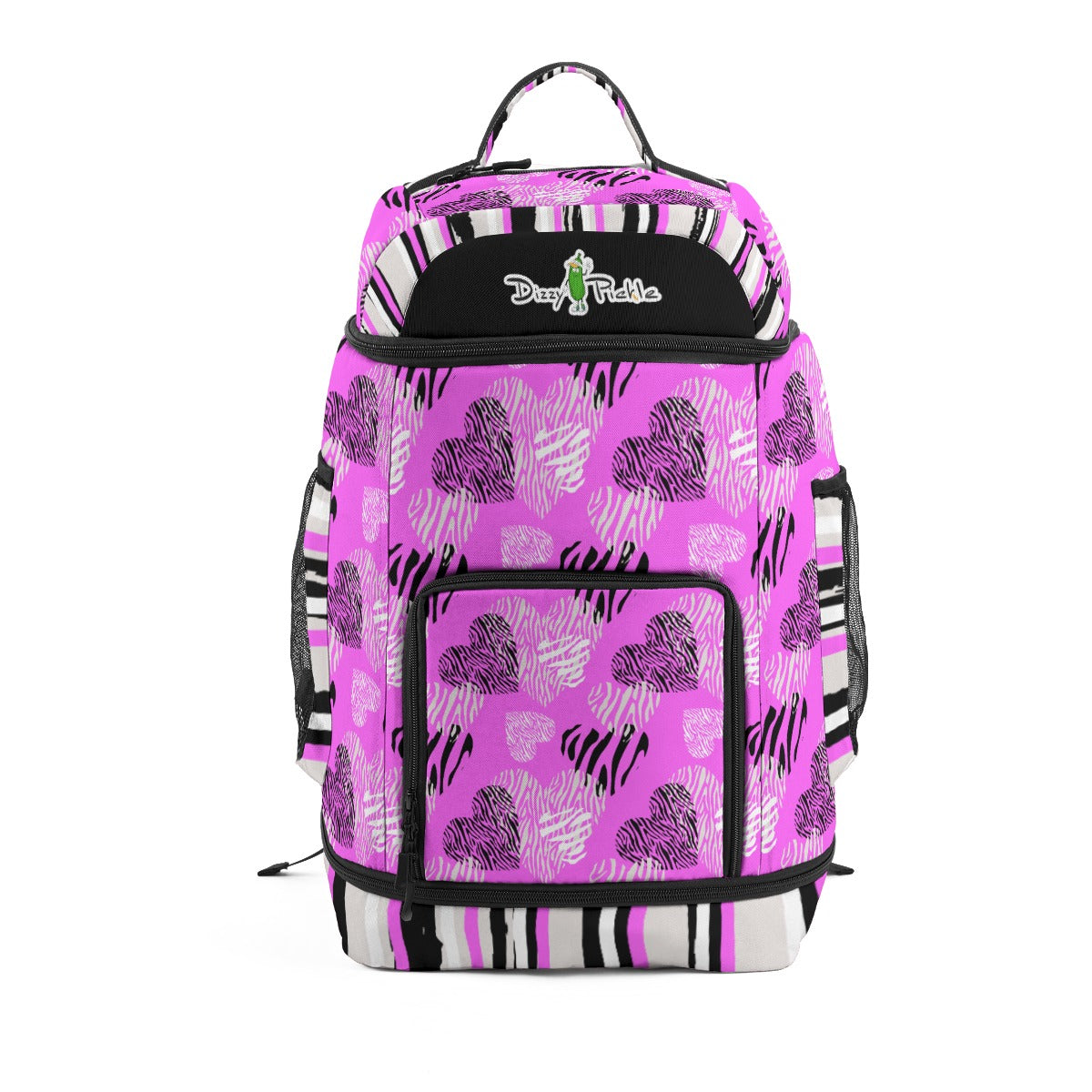 Dizzy Pickle Shelley Pink Large Courtside Pickleball Multi-Compartment Backpack with Adjustable Straps