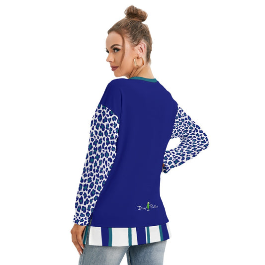 Dizzy Pickle Amber NBT Women's Pickleball Side Split O-Neck Sweatshirt