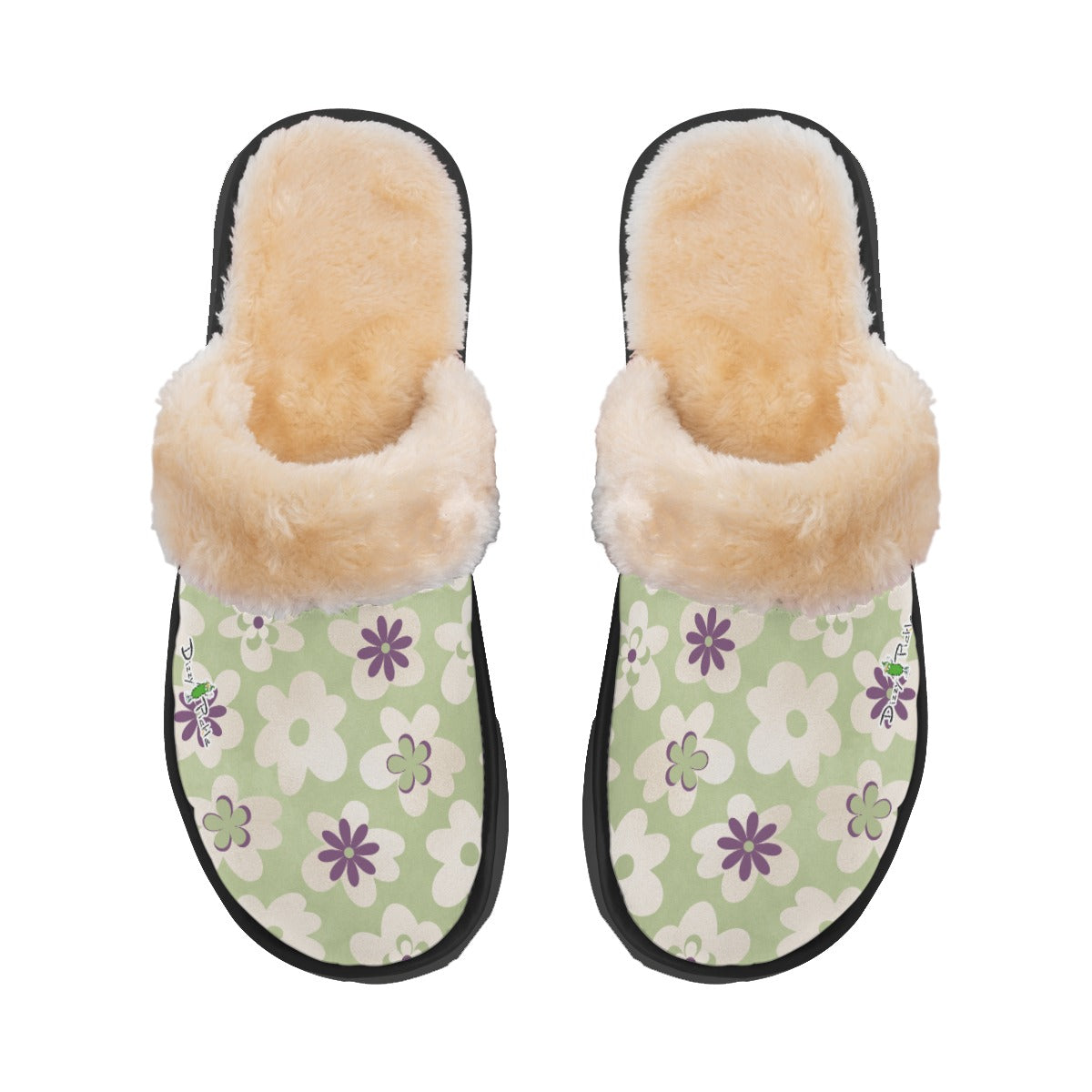 Dizzy Pickle Heather Blooms Women's Pickleball Plush Slippers