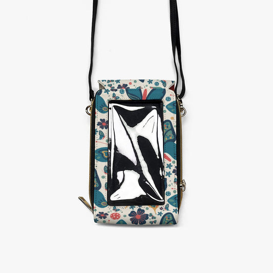 Dizzy Pickle Penny Butterflies Blues Women's Pickleball Mobile Phone Crossbody Bag