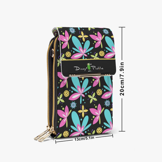 Dizzy Pickle Donna Black Women's Pickleball Mobile Phone Crossbody Bag