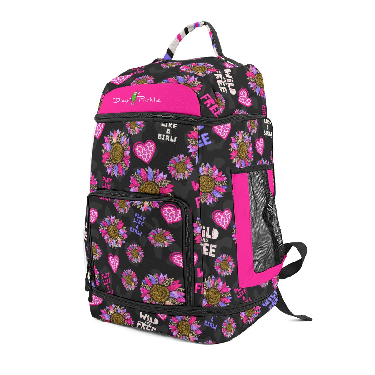 Dizzy Pickle Amber Wild and Free Large Courtside Pickleball Multi-Compartment Backpack with Adjustable Straps