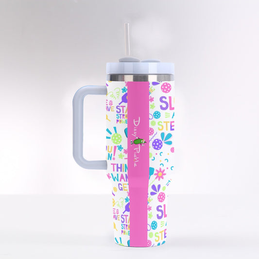 Dizzy Pickle Theresa 40 oz. Mega Pickleball Insulated Tumbler with Handle