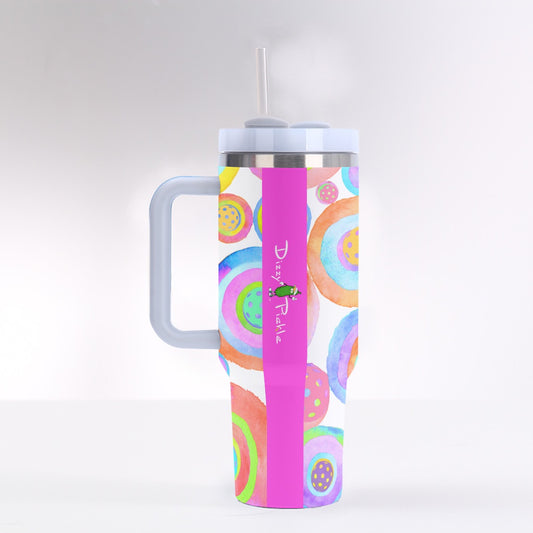 Dizzy Pickle Emily Inspired 40 oz. Mega Pickleball Insulated Tumbler with Handle