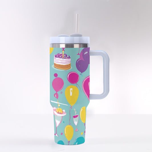 Dizzy Pickle Let's Party 40 oz. Mega Pickleball Insulated Tumbler with Handle