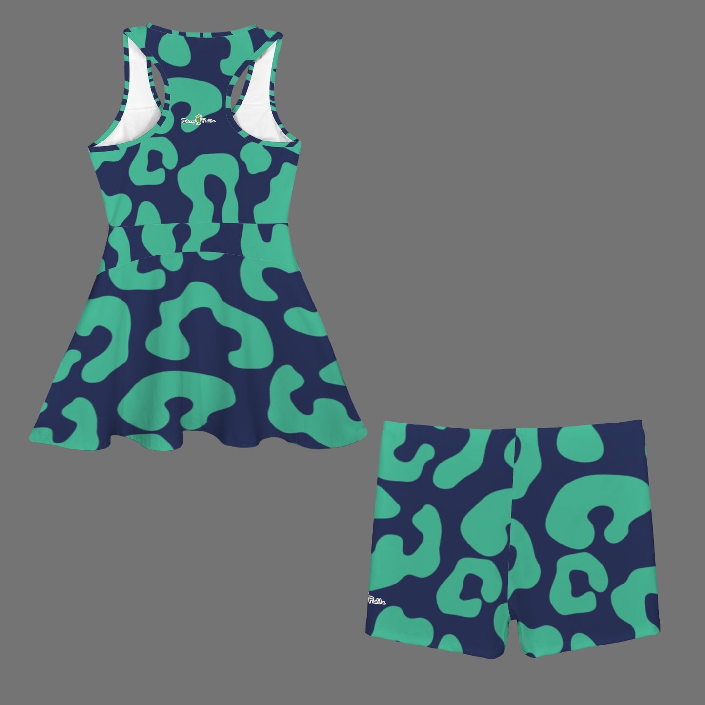 Dizzy Pickle Women's Razor Back Front Zip 2-in-1 Tank Dress and Shorts