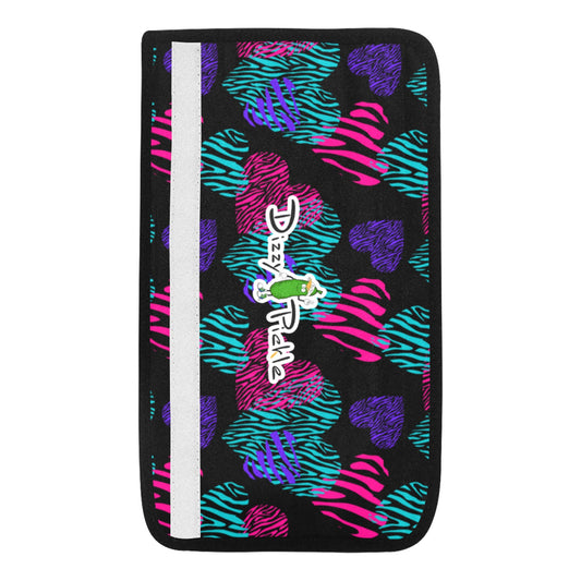 Dizzy Pickle Shelley Black Seat Car Belt Cover 7" x 12.6"